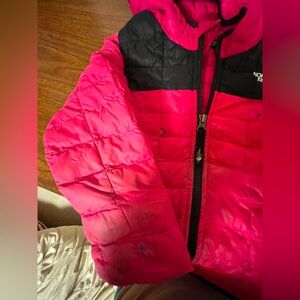 pink northface jacket